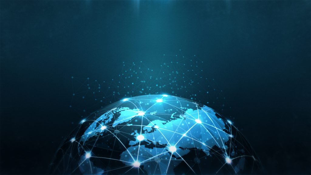 Content Management Global network graphic